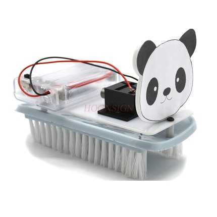 Science And Invention - Panda brush car diy hand-assembled vibration