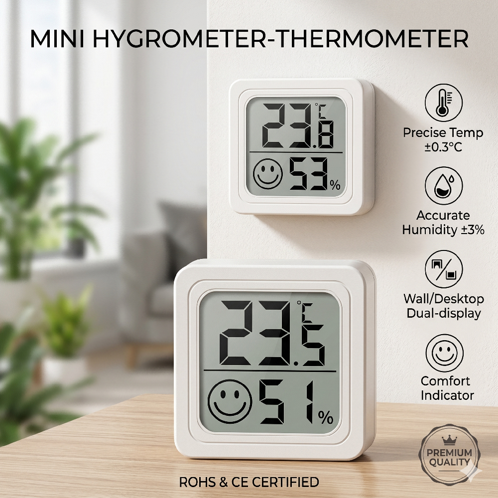 Mini LCD Digital Thermometer H - Weather Station Indoor 评论和价格