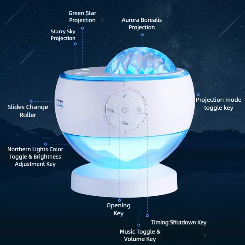 Aurora Star Projector Lamp 202 - Planetarium Projector Home 评论和价格