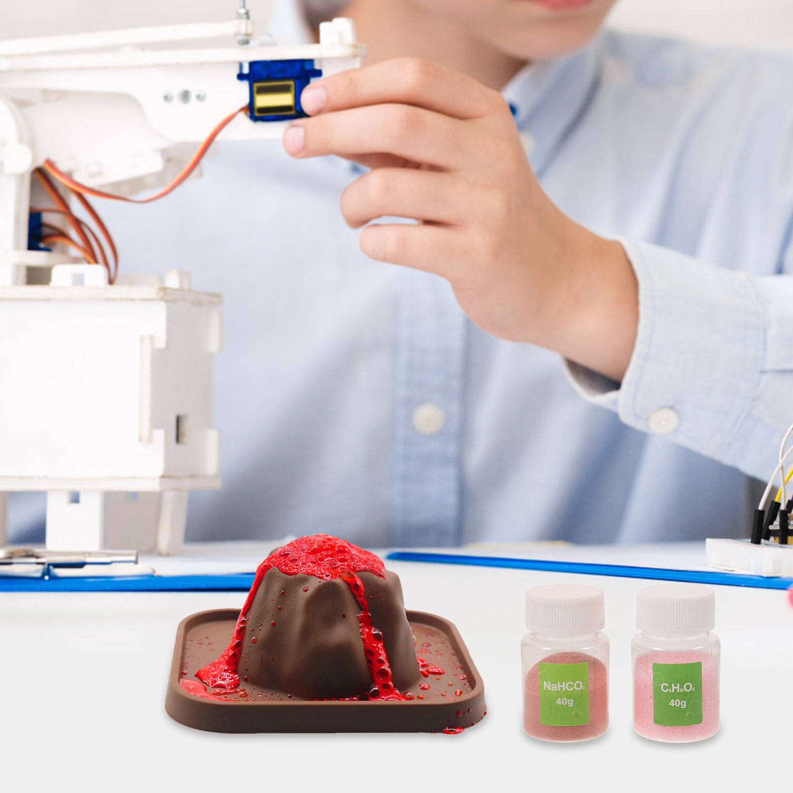 1Set DIY Volcano Science Kit f - Volcano Kit Eruption 评论和价格