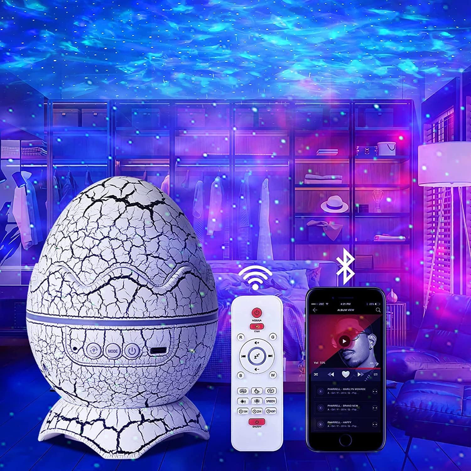 Dinosaur Egg Galaxy Projector  - Planetarium Projector Home 评论和价格