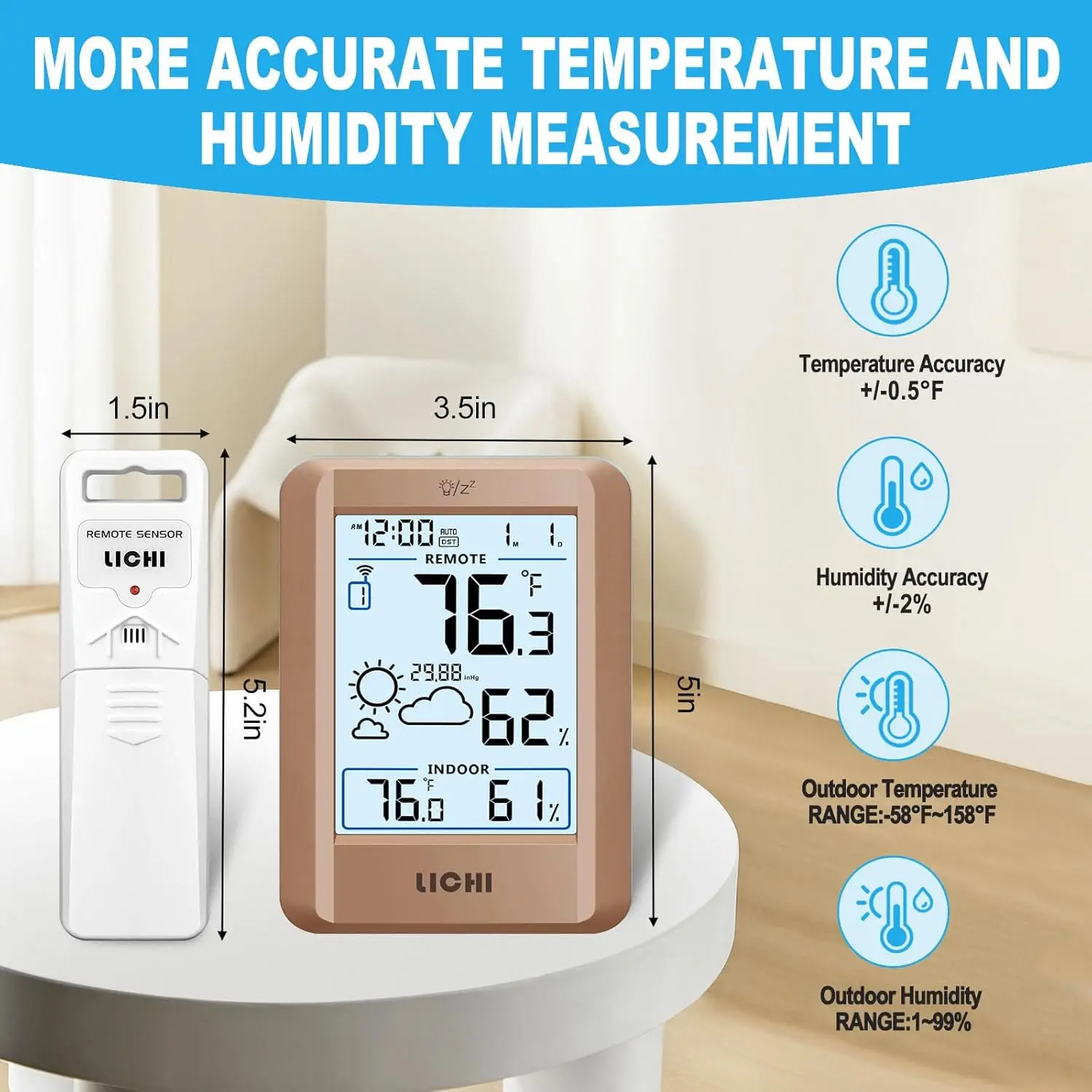 Wireless Weather Station With  - Weather Station Indoor 评论和价格