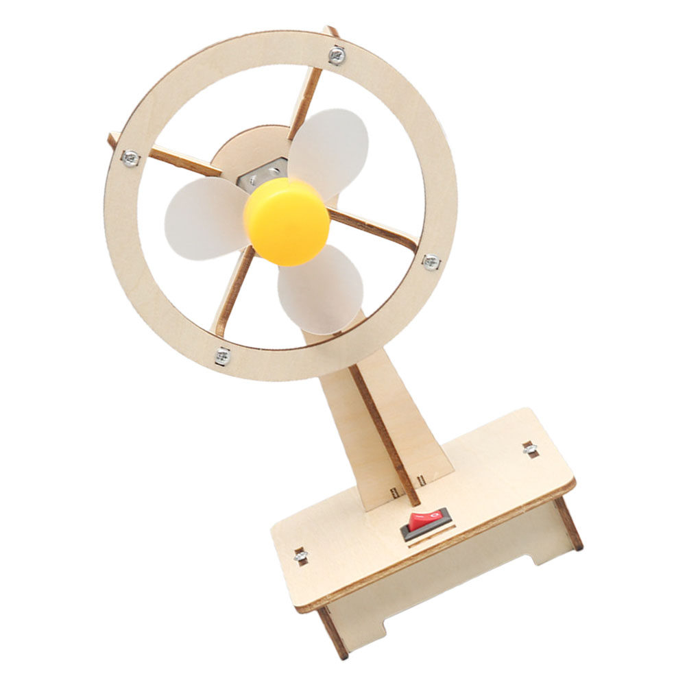 1Set Wooden Fan DIY Assembly M - Science Toys Diy 评论和价格