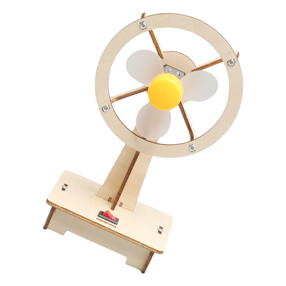 1Set Wooden Fan DIY Assembly M - Science Toys Diy 评论和价格