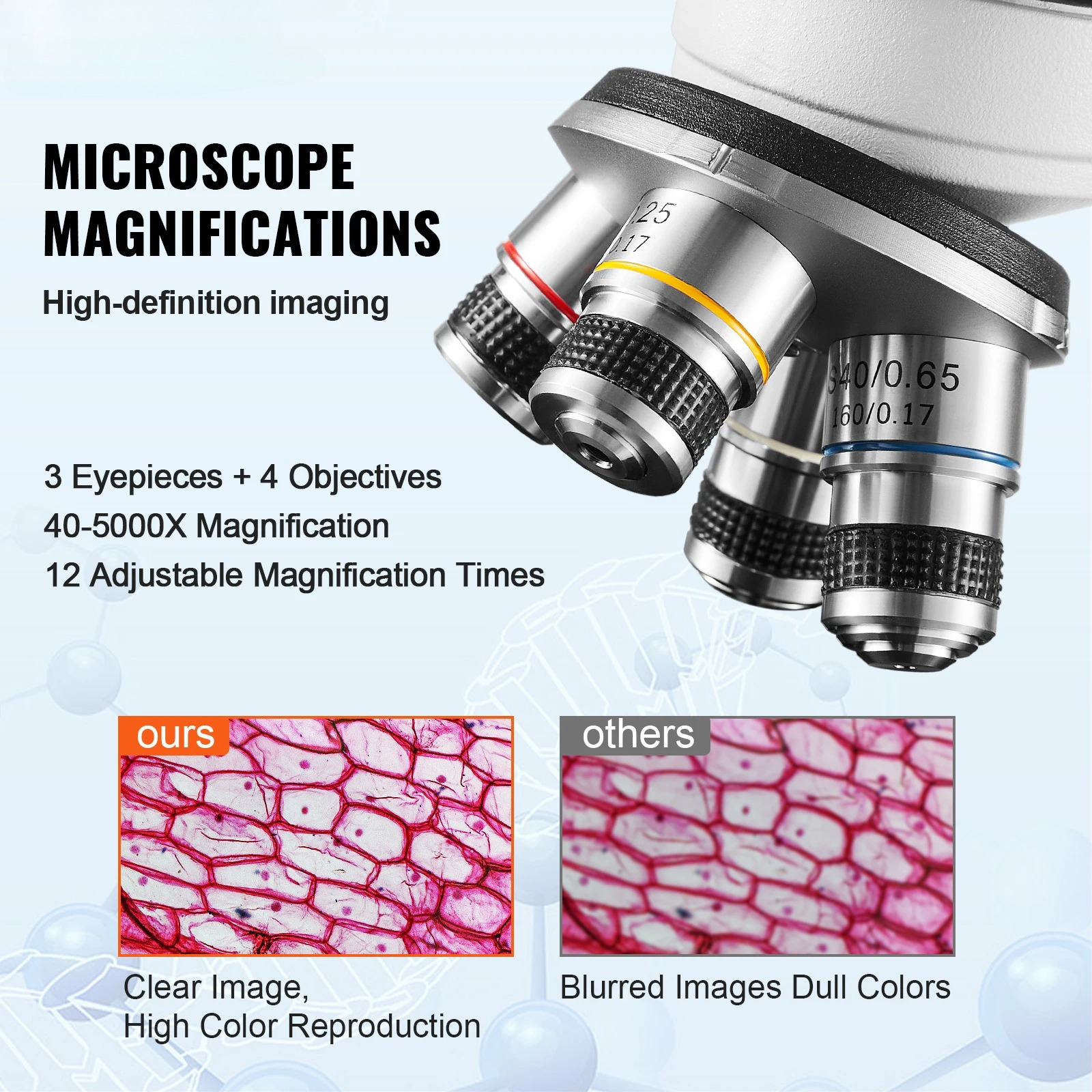 VEVOR Compound Trinocular Micr - Microscope Compound 40X 评论和价格