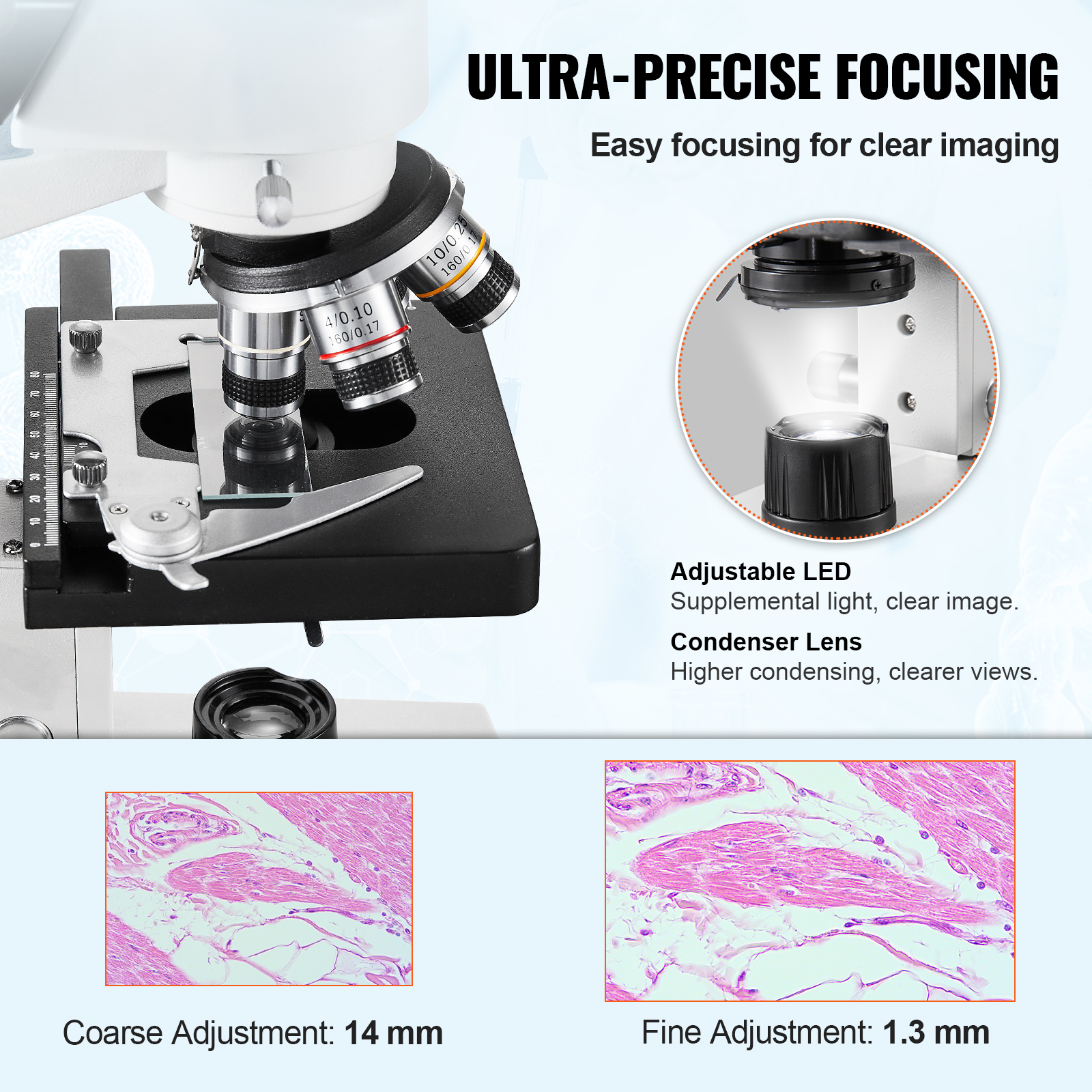 VEVOR Compound Trinocular Micr - Microscope Compound 40X 评论和价格