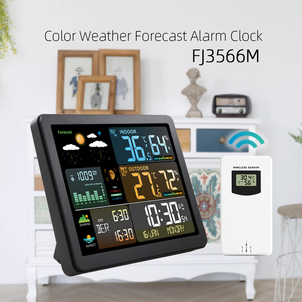Multifunctional Large Color Sc - Weather Station Indoor 评论和价格