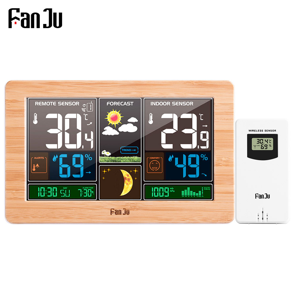 FanJu FJ3378 Digital Alarm Clo - Weather Station Indoor 评论和价格