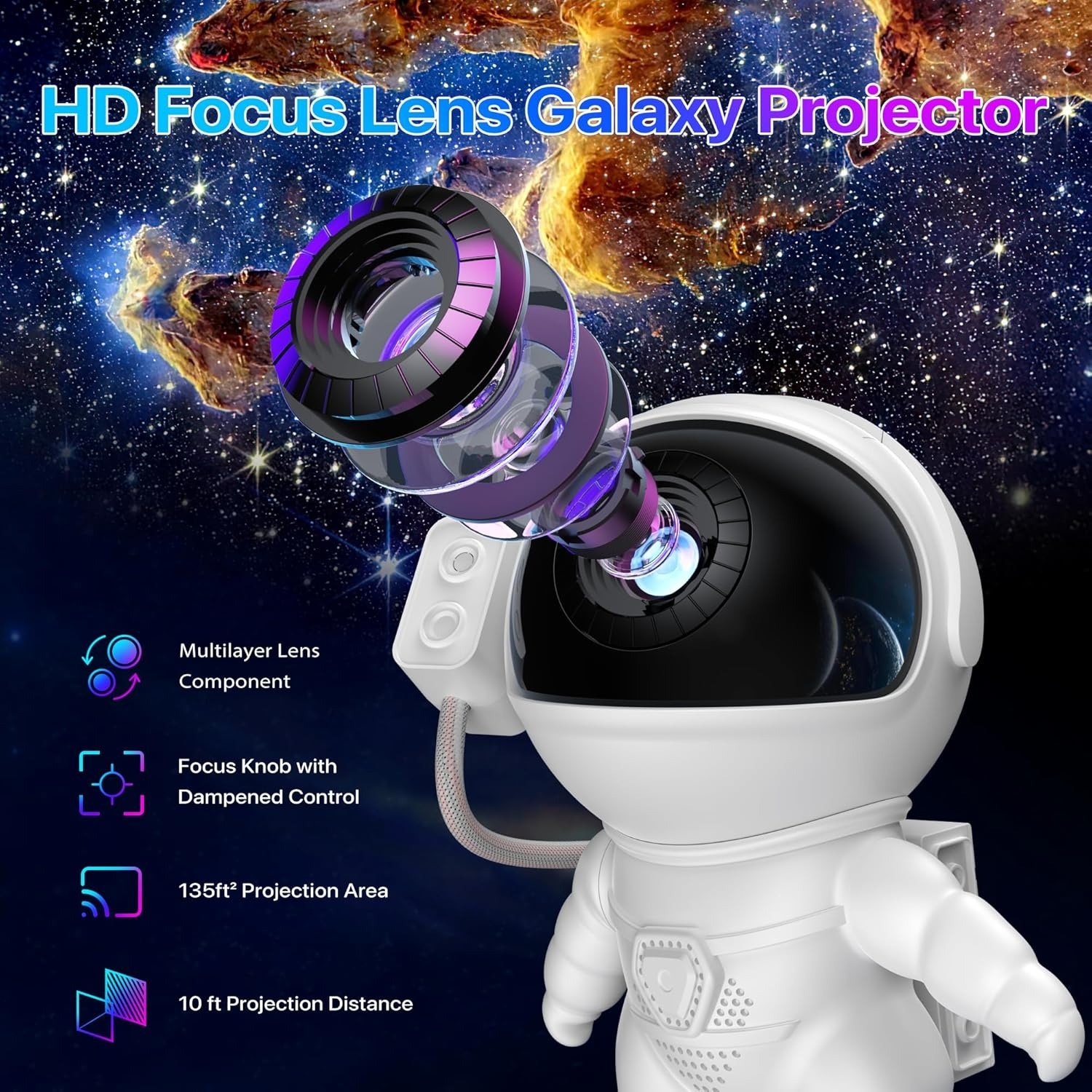 Astronaut Starry Sky Projector - Planetarium Projector Home 评论和价格